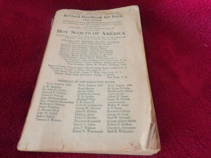Vintage (1933) BSA Book: Boy Scouts: Revised Handbook for Boys, First Edition