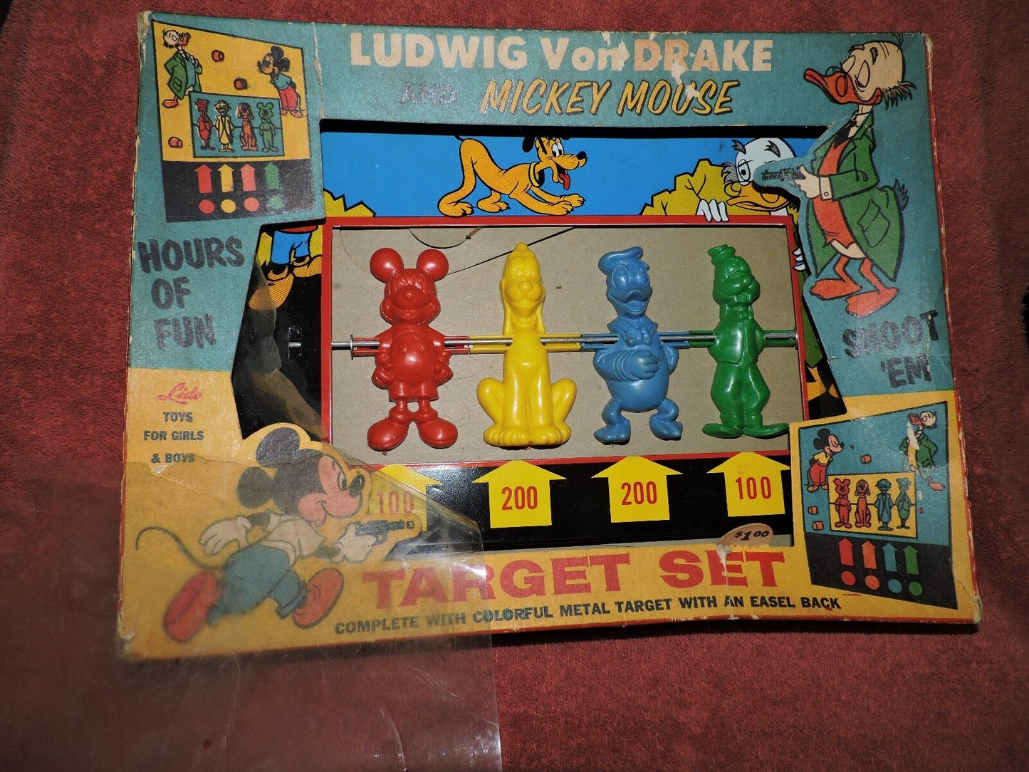 VINTAGE-LUDWIG VON DRAKE AND MICKEY MOUSE TARGET SET-RARE