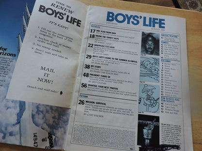 BOYS' LIFE MAGAZINE--INSIDE: YOUR GIDE TO THE OLYMPIC GAMES