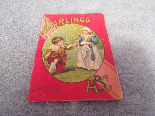 Vintage Cloth Book: "Darlings" Alphabet Learning Book