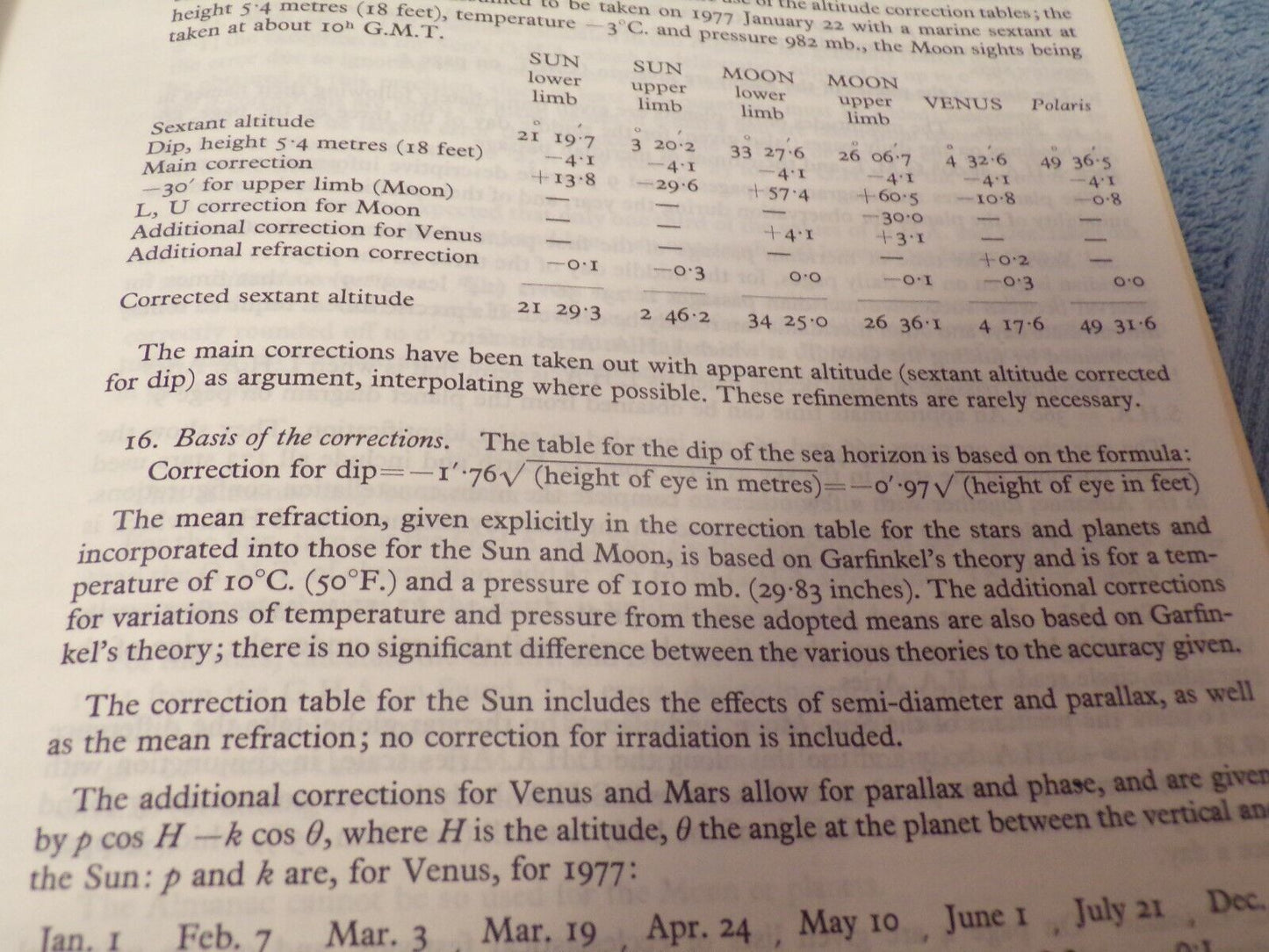 The Nautical Almanac For The Year 1977
