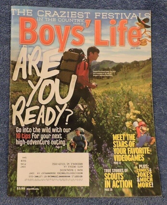 BSA-Boy's Life July 2014 Issue Featuring High Adventure Hiking