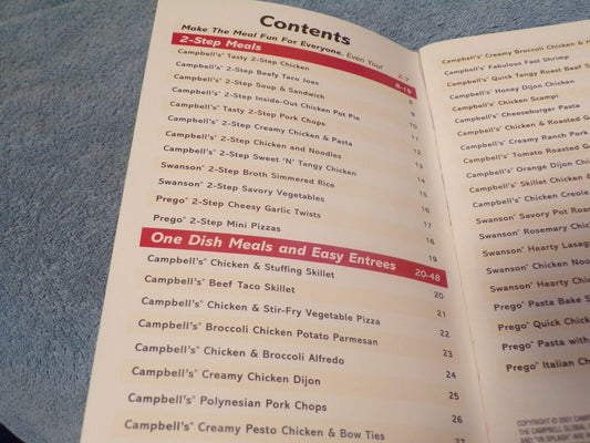 Campbell's Easy Meal Ideas Cookbook