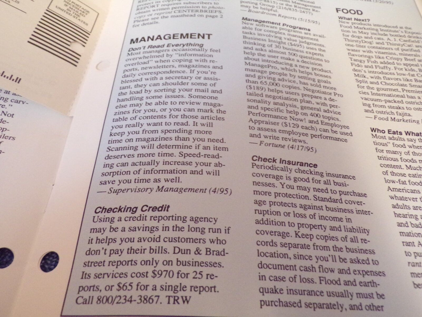 The Carlson Report for Shopping Center Management - May 1995 Edition