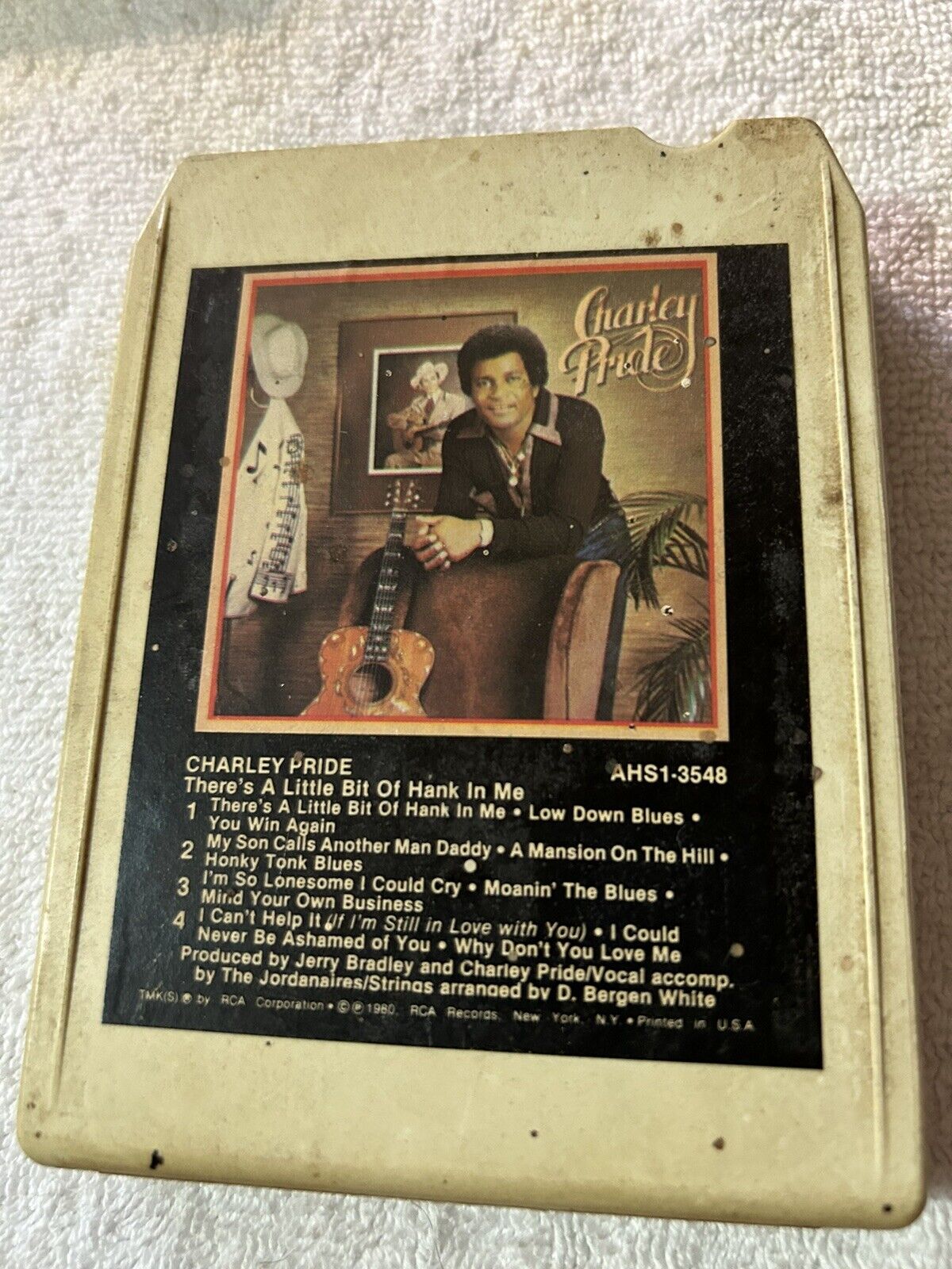 8 TRACK TAPE:   CHARLEY PRIDE, THERE'S A LITTLE BIT OF HANK IN ME 1980