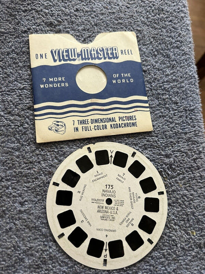 VIEW MASTER 3D REELS--NAVAJO INDIANS NEW MEXICO & ARIZONA-ONE REEL--OPENED