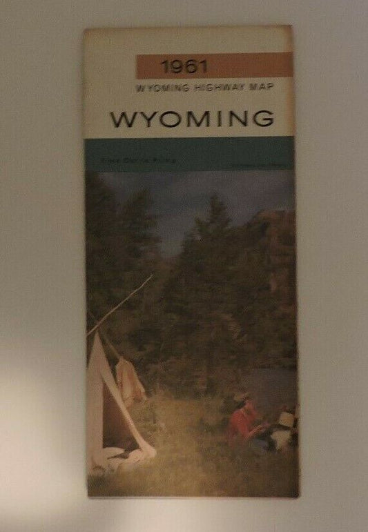 Vintage 1961 Wyoming Welcomes You Map