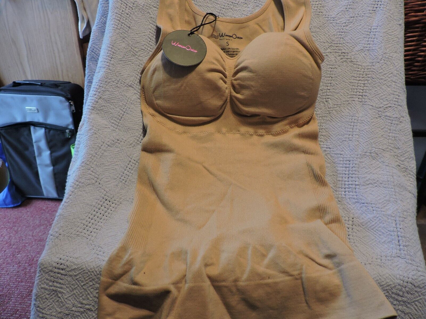 WOMAN'S OCEAN SIZE SMALL CAMI TANK--BEIGE NEW