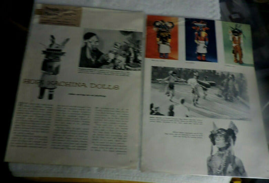 HOPI KACHINA DOLLS ARTICLE FROM PEOPLE AND PLACES MAGAZINE FEBRUARY 1956