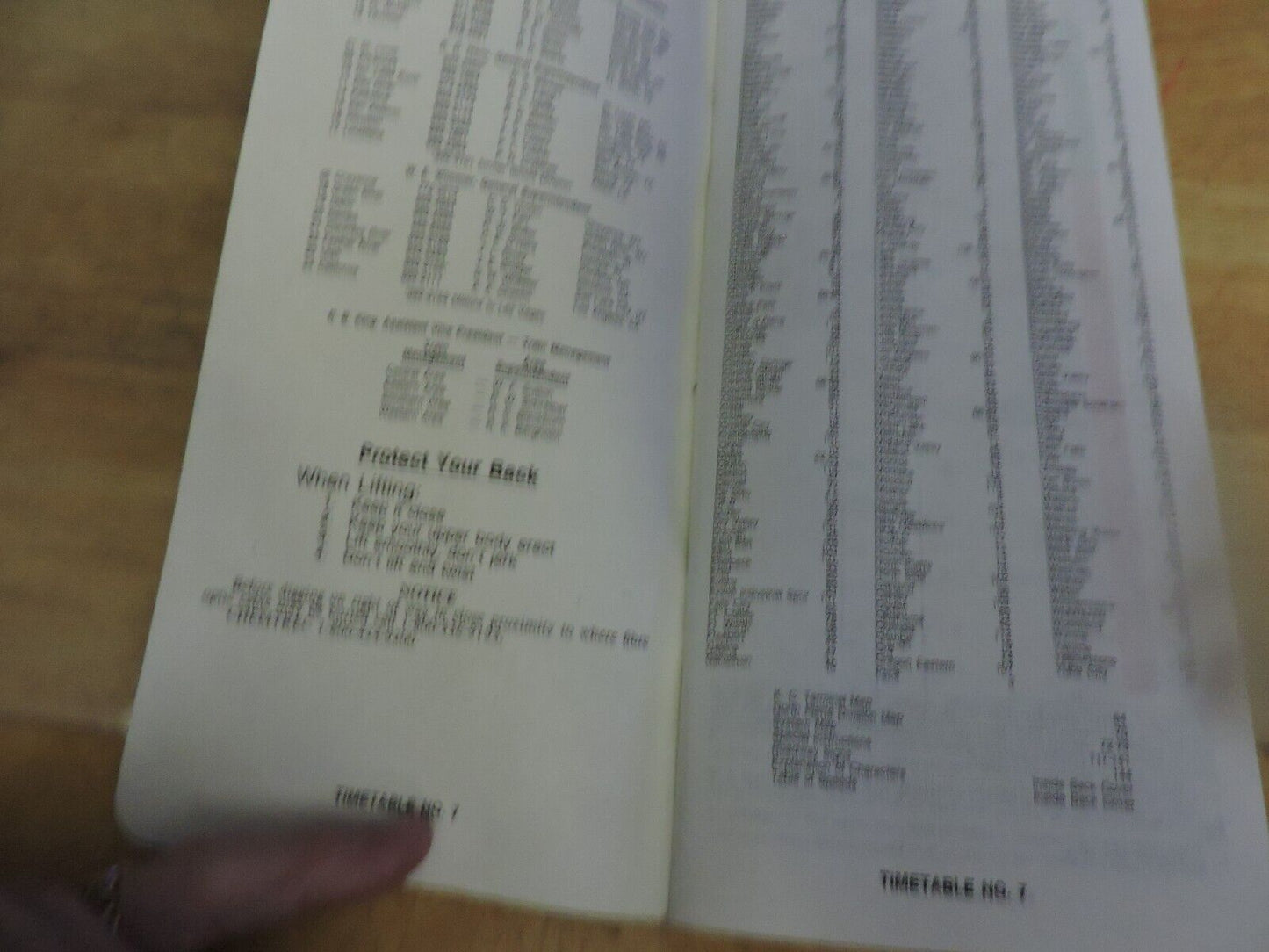 UNION PACIFIC RAILROAD CO. SYSTEM TIMETABLE NO. 7 1989
