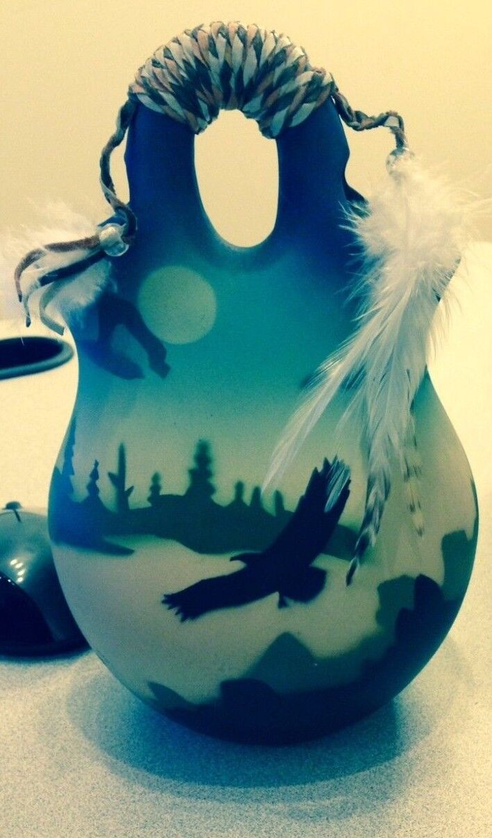 WEDDING VASE - SOUTHWEST INFLUENCE - HAND PAINTED
