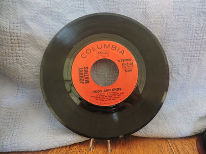 Johnny Mathis: For All We Know and Odds And Ends Vinyl Record 45 RPM