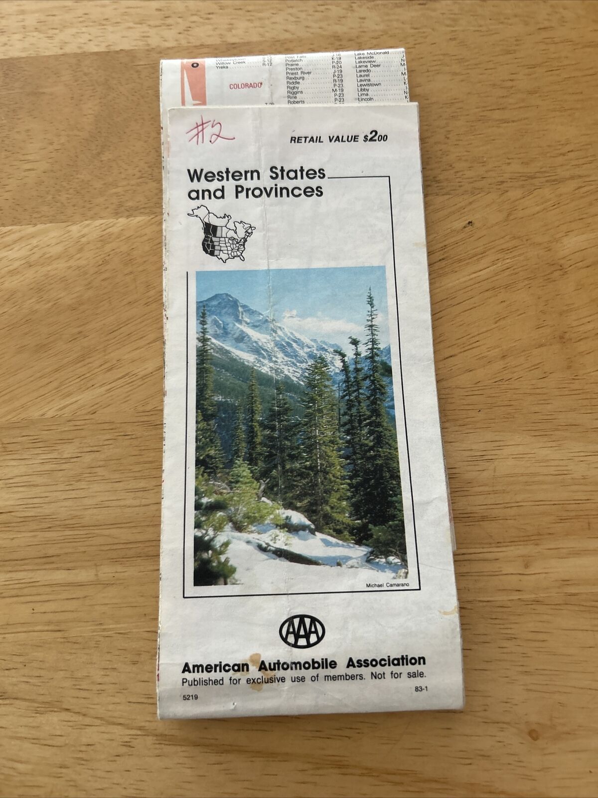 AAA Western States and Provinces Road Map 1983 Edition