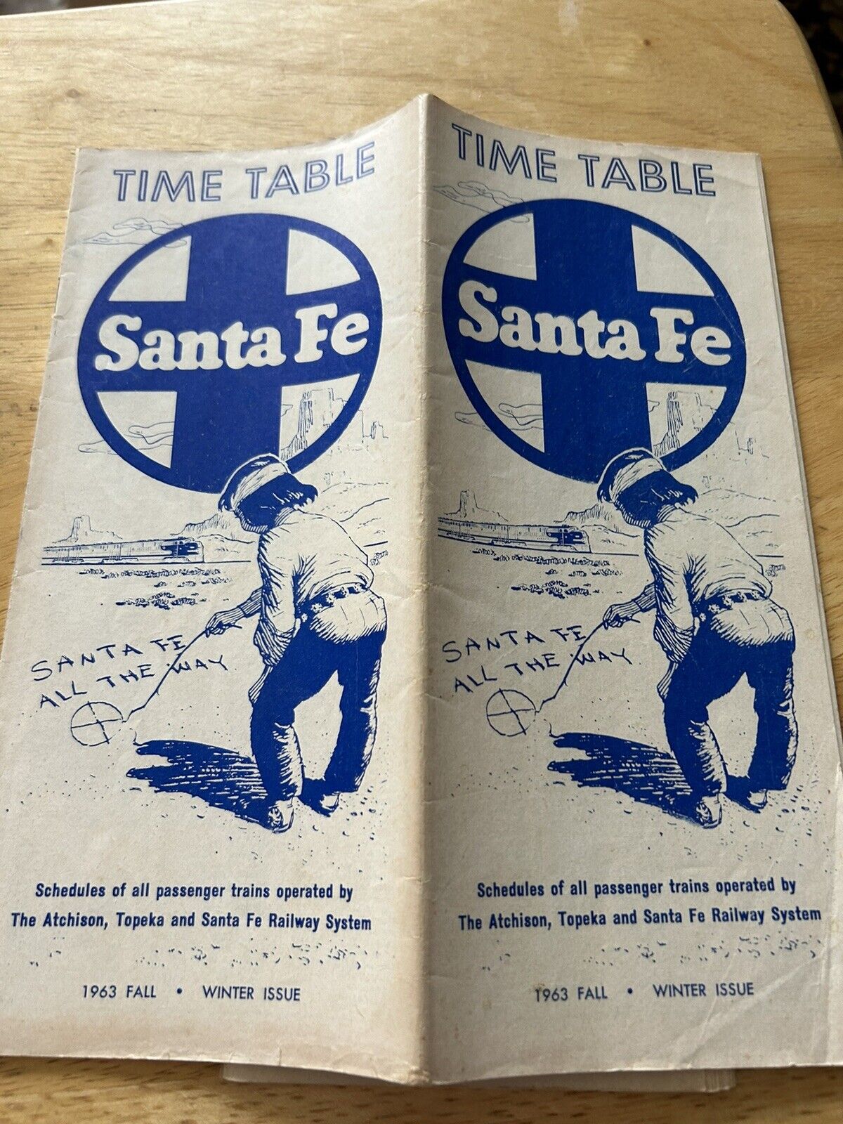 SANTA FE TIMETABLE 1963 FALL/WINTER