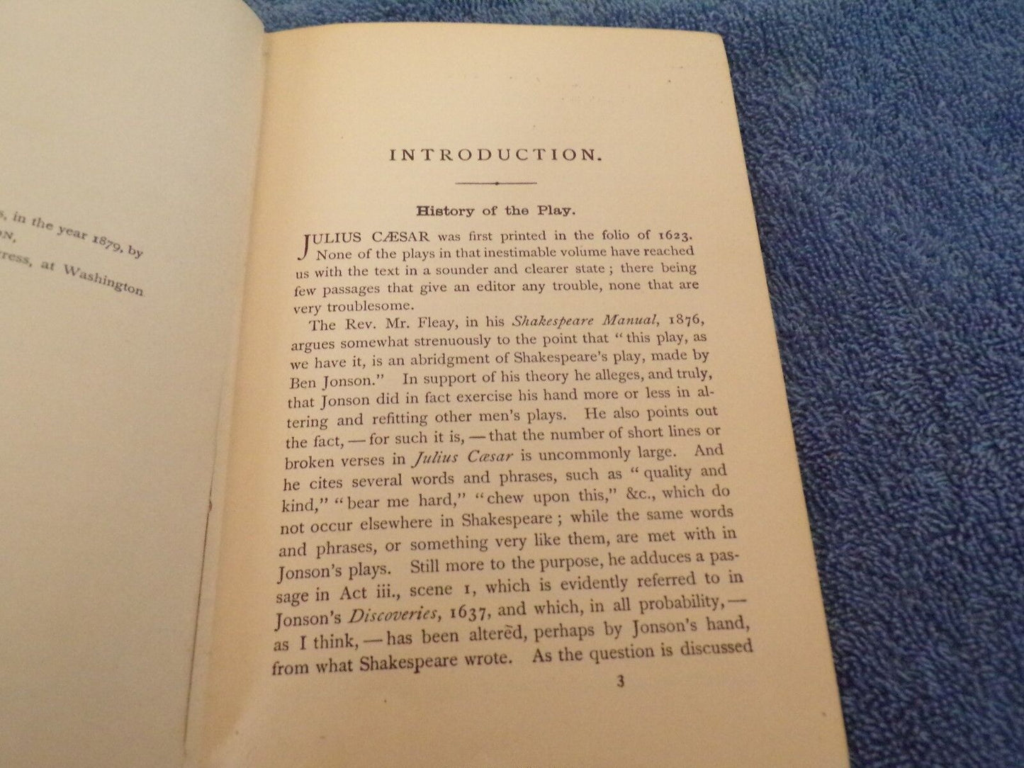 English Standard Edition: "Julius Caesar" by Shakespeare 1879 Printing