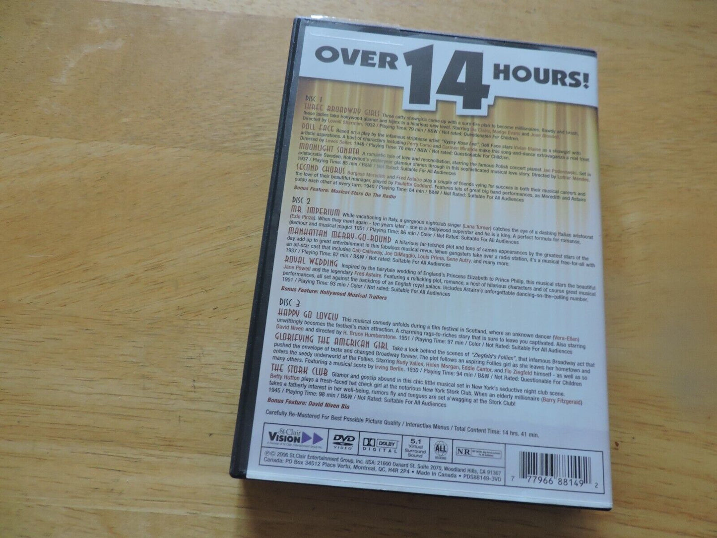 HOLLYWOOD MUSICALS-10 CLASSIC ON 3 DVDS 2006