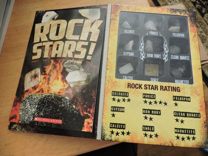 ROCK STARS! SCHOLASTIC BOOK WITH COLLECTION OF 9 ROCKS 2015