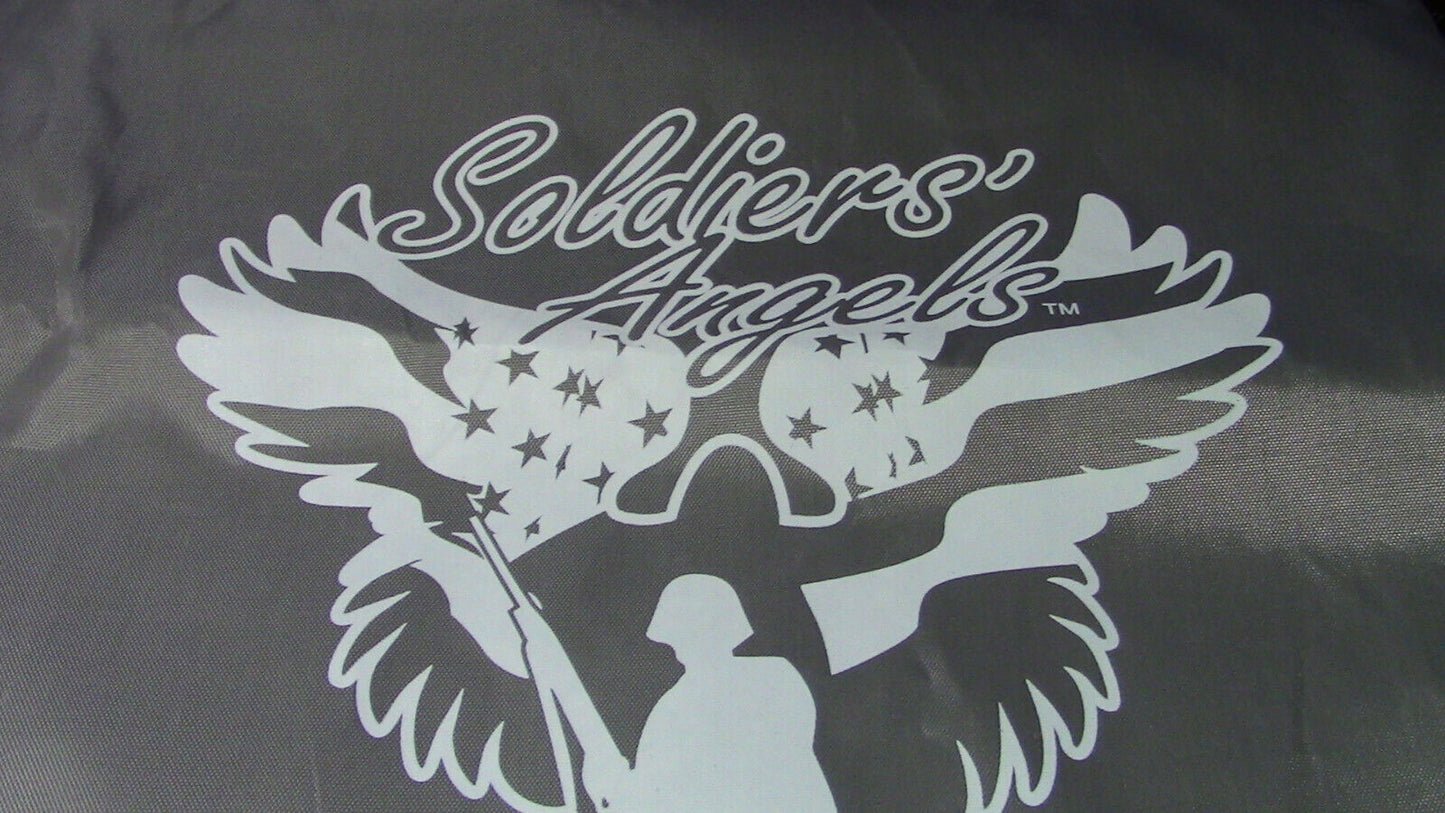 Soldiers Angels Backpack Grey Background/Vinyl/Black Strings