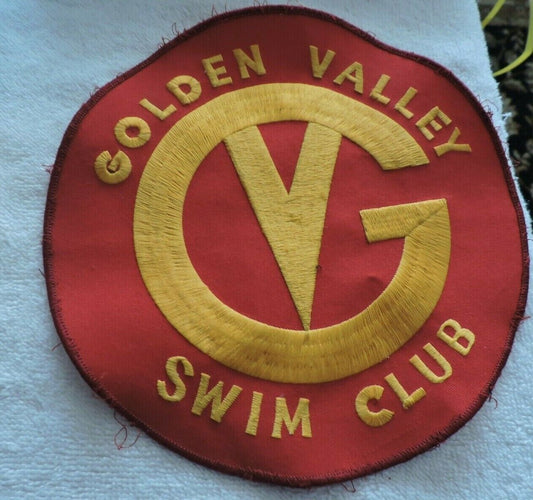 GOLDEN VALLEY SWIM CLUB COAT PATCH 8 INCHES ROUND USED