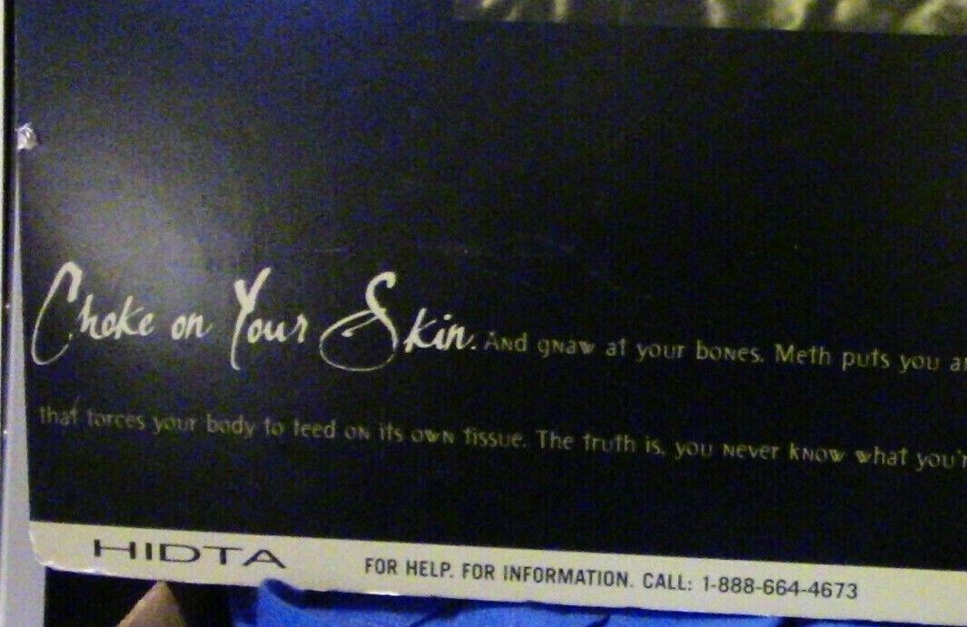 Advertising Piece: HIDTA-"Meth puts your Body Through a Living Hell" -19" X 25"