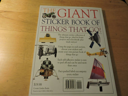 THE GIANT STICKER BOOK OF THINGS THAT GO! CREATE YOUR OWN PICTURE BOOK HUNDREDS