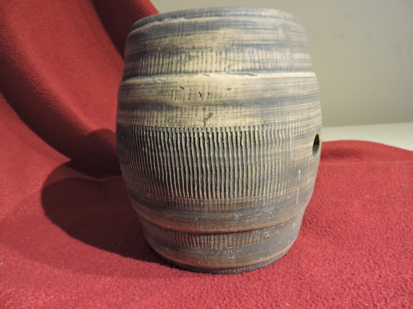 VINTAGE  7"  CERAMIC Maple Syrup Barrel - Stamped USA On Bottom