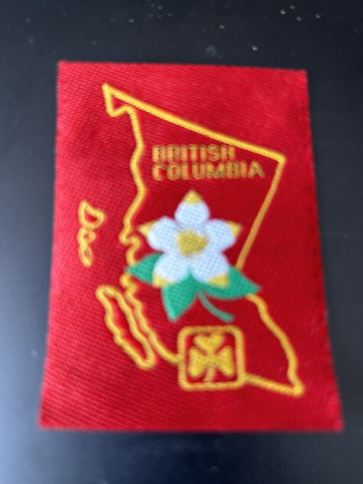 Official Girl Guides-Canada: Red British Columbia Girl Guides Patch