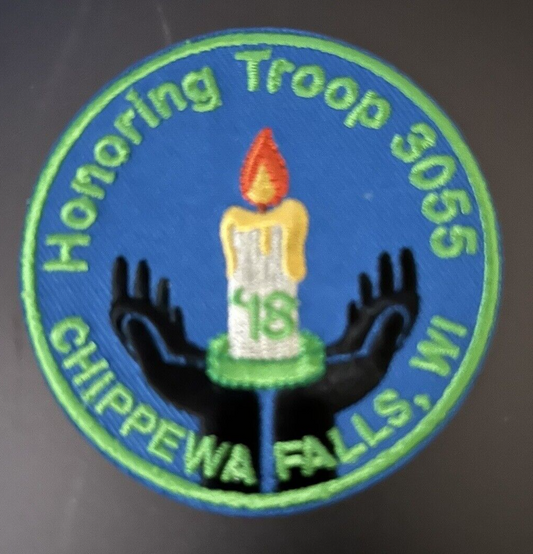 Official Girl Scout: Honoring Troop 3055, Chippewa Falls, WI. Patch