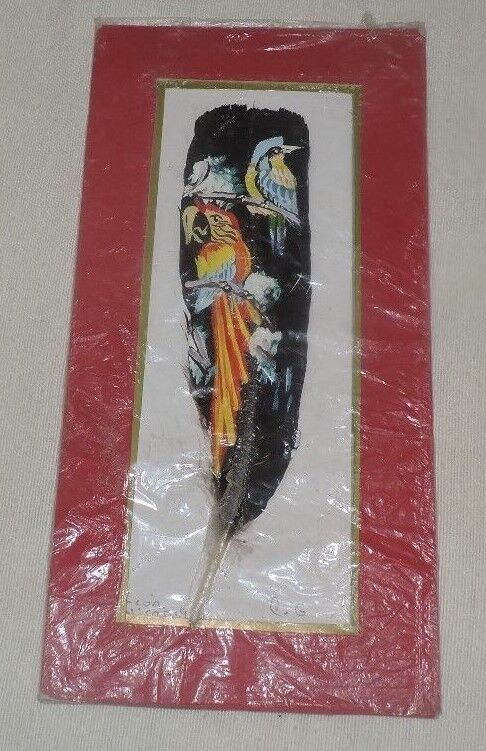 Feather Art: Tucan's, Signed by "Leon Nicaraguan" Artist