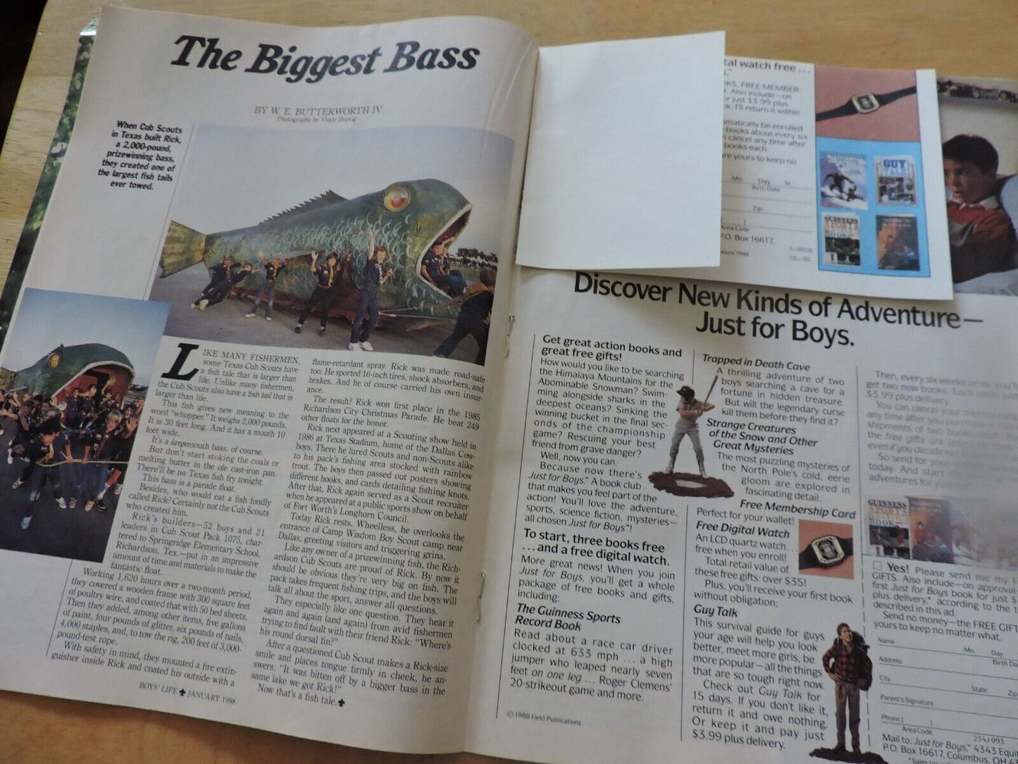 BOYS' LIFE MAGAZINE--JANUARY 1988--THE DOWNHILLERS: FASTEST SKIERS