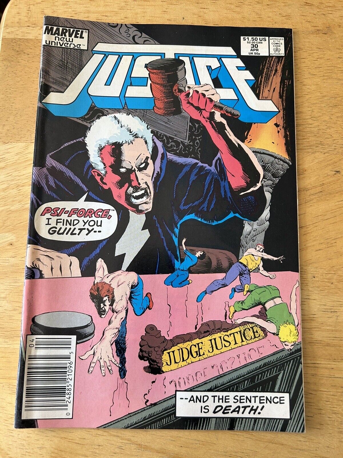 Marvel New Universe Comics:  PSI Force-Justice Issue #30, April, 1989