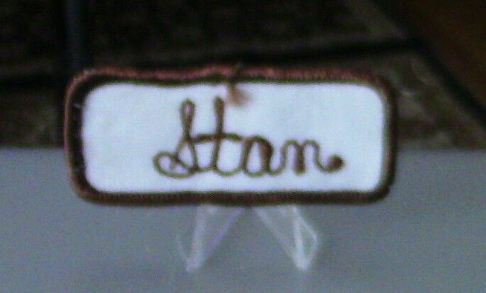 Uniform, Name Patch:STAN (White Background/Brown Outline)