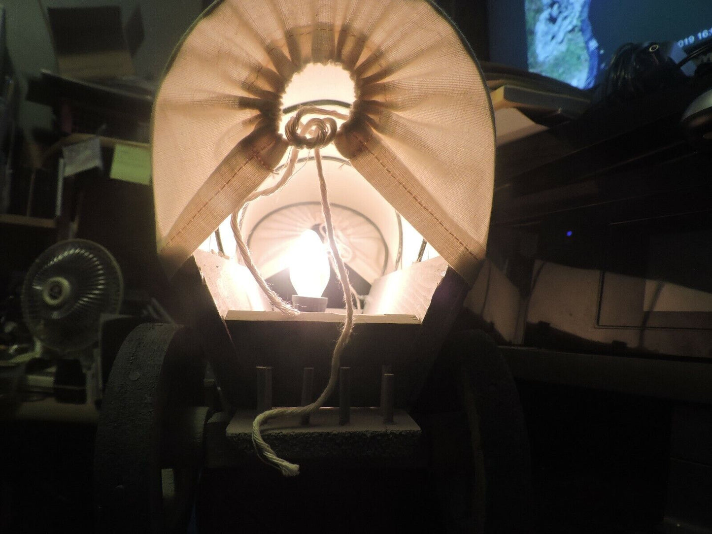 Custom Made Wooden Covered Wagon with Light