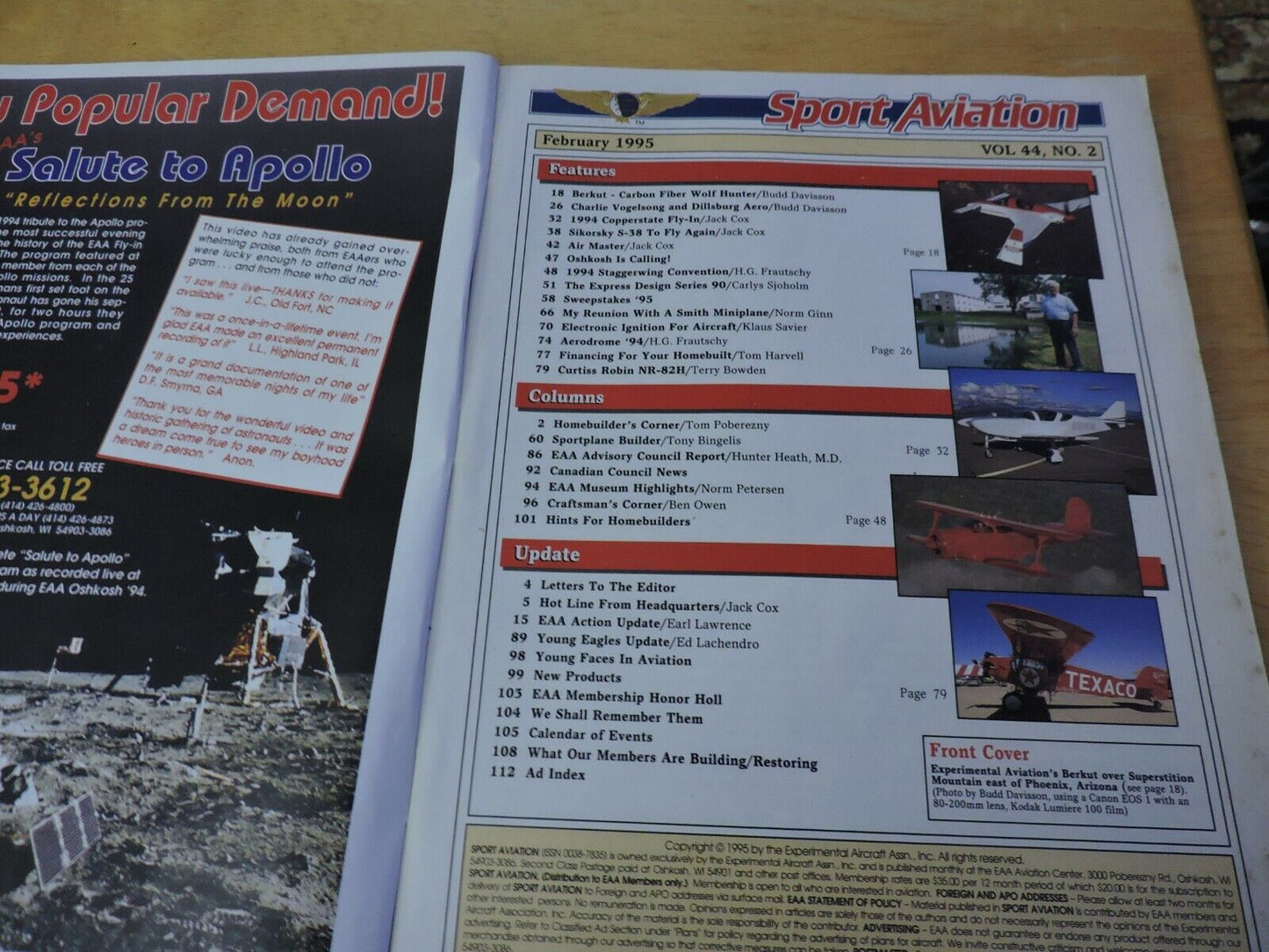 SPORT AVIATION EAA'S MONTHLY MAGAZINE, FEBRUARY 1995