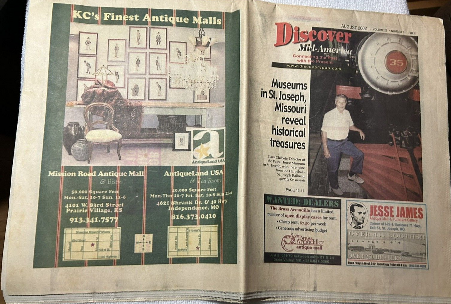 DISCOVER MID-AMERICA NEWSPAPER- CONNECTING THE PAST WITH THE PRESENT AUGUST 2002
