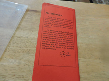 UNION PACIFIC RAILROAD CO. SYSTEM TIMETABLE NO. 6, 1988