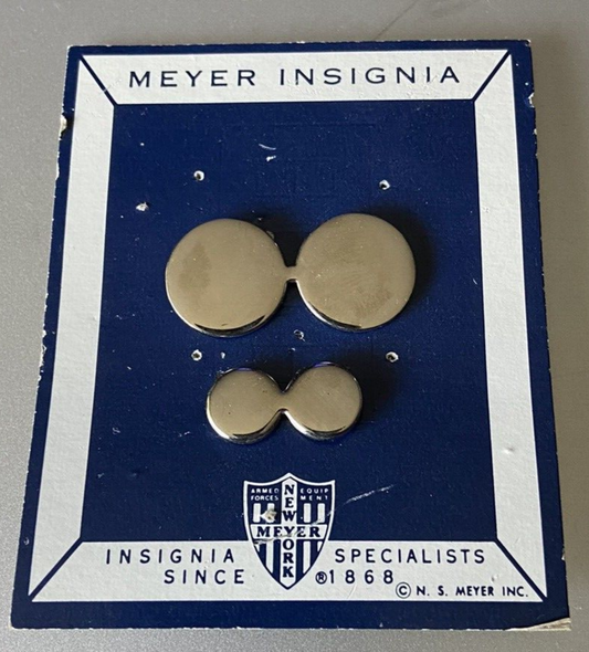 2 Year Silver Athletic Letter Buttons (Card has Mini & Full Sized Buttons)