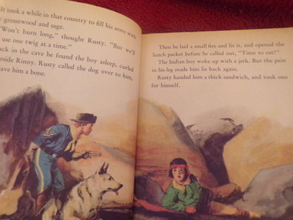 Vintage (1956) Little Golden Books:  Rin Tin Tin the Lost Indian