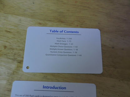 BARRON'S  NEW GRE 2ND EDITION  FLASH CARDS 2011 (GRADUATE RECRUITING EXAM)