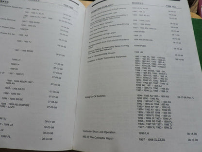 SET OF DAIMLER CHRYSLER CORPORATION TECHNICAL SERVICE BULLETINS & REVISIONS