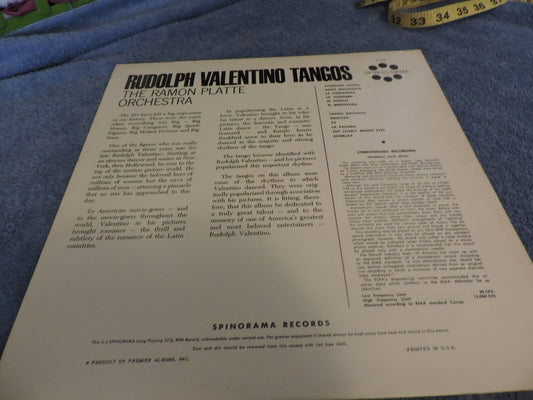 Rudolph ValentinoTangos:   Movement in Sound Album 331/3