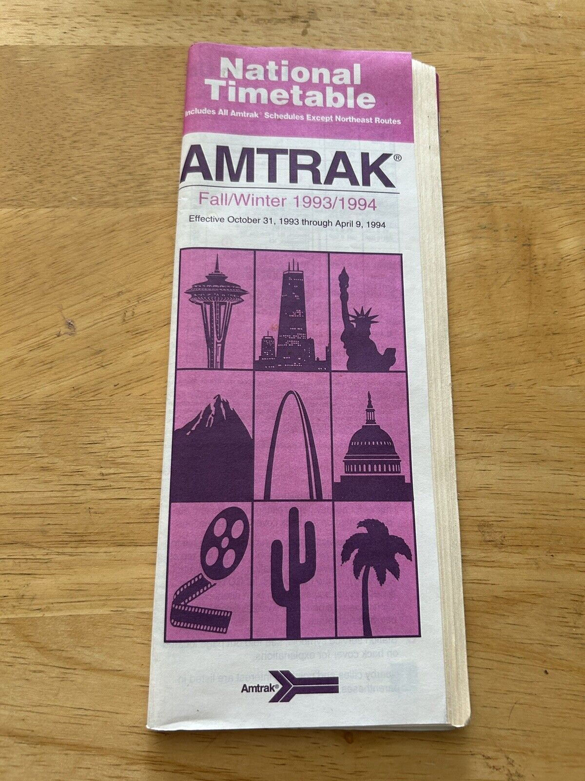 AMTRAK: NATIONAL TIMETABLE 1993-1994