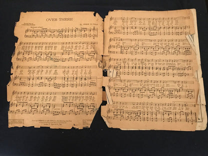 Vintage 1918 WWI Era Version: George M. Cohen: Over There Sheet Music