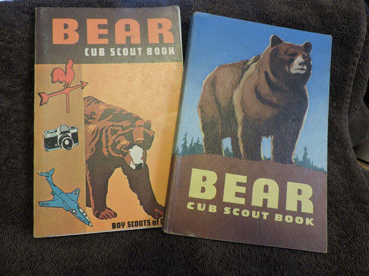Lot of 2 (One copyrighted 1967 and another copyrighted 1954 Bear Cub Scout Books