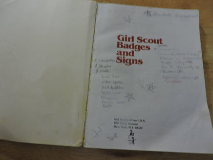 Girl Scout Badges And Signs Book, 1980 Vintage