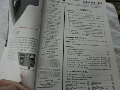 QST AMATEUR RADIO MAGAZINE FEBRUARY 1964  50TH ANNIVERSARY