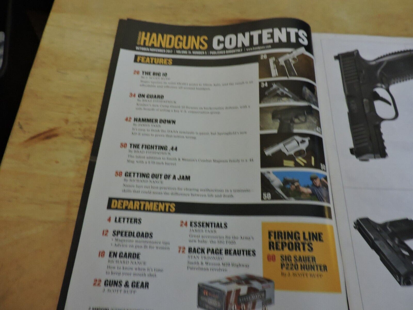 HANDGUNS   OCOTBER/NOVEMBER 2017  PRO TIPS ON CLEANING GUN JAMS
