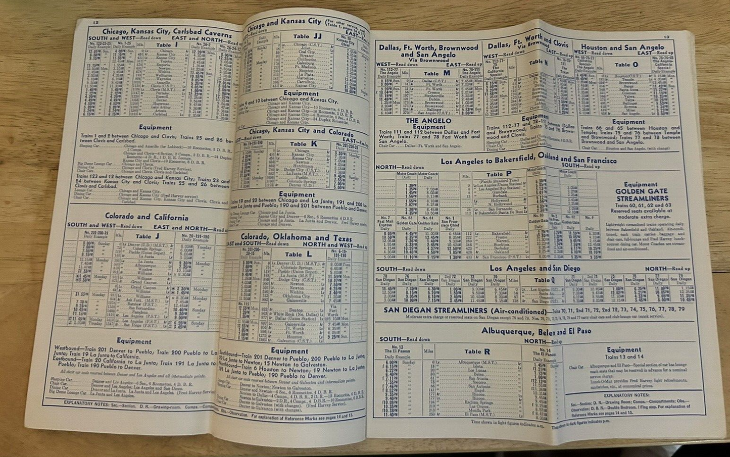 SANTA FE SYSTEM TIMETABLES TICKET AGENT EDITION APRIL 28, 1957