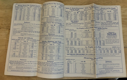 SANTA FE SYSTEM TIMETABLES TICKET AGENT EDITION APRIL 28, 1957