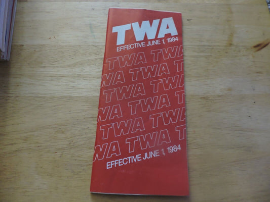TWA Worldwide Timetable Effective JUNE 1, 1984